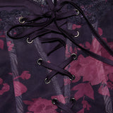 Women’s Mesh Maxi Dress - Floral Evening Wear