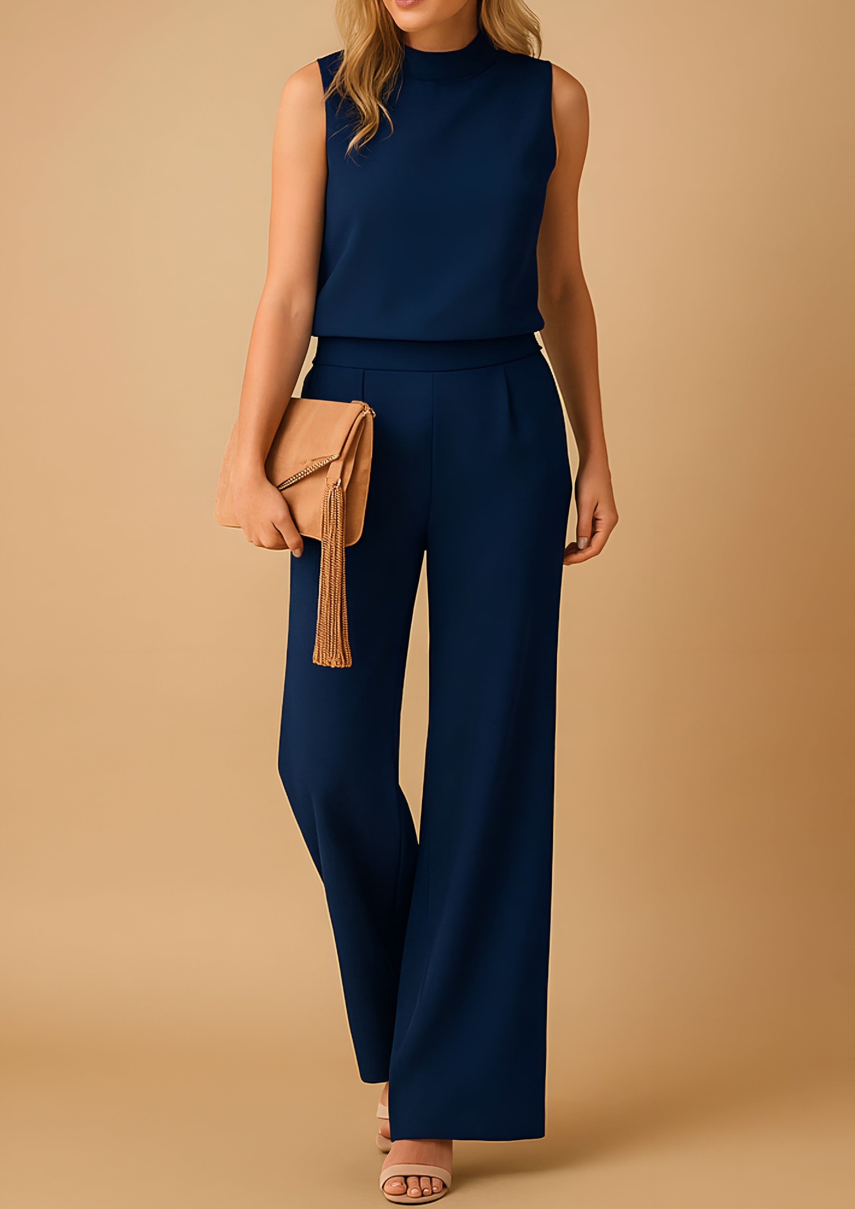 Women’s Wide Leg Jumpsuit – Smart Casual Wear