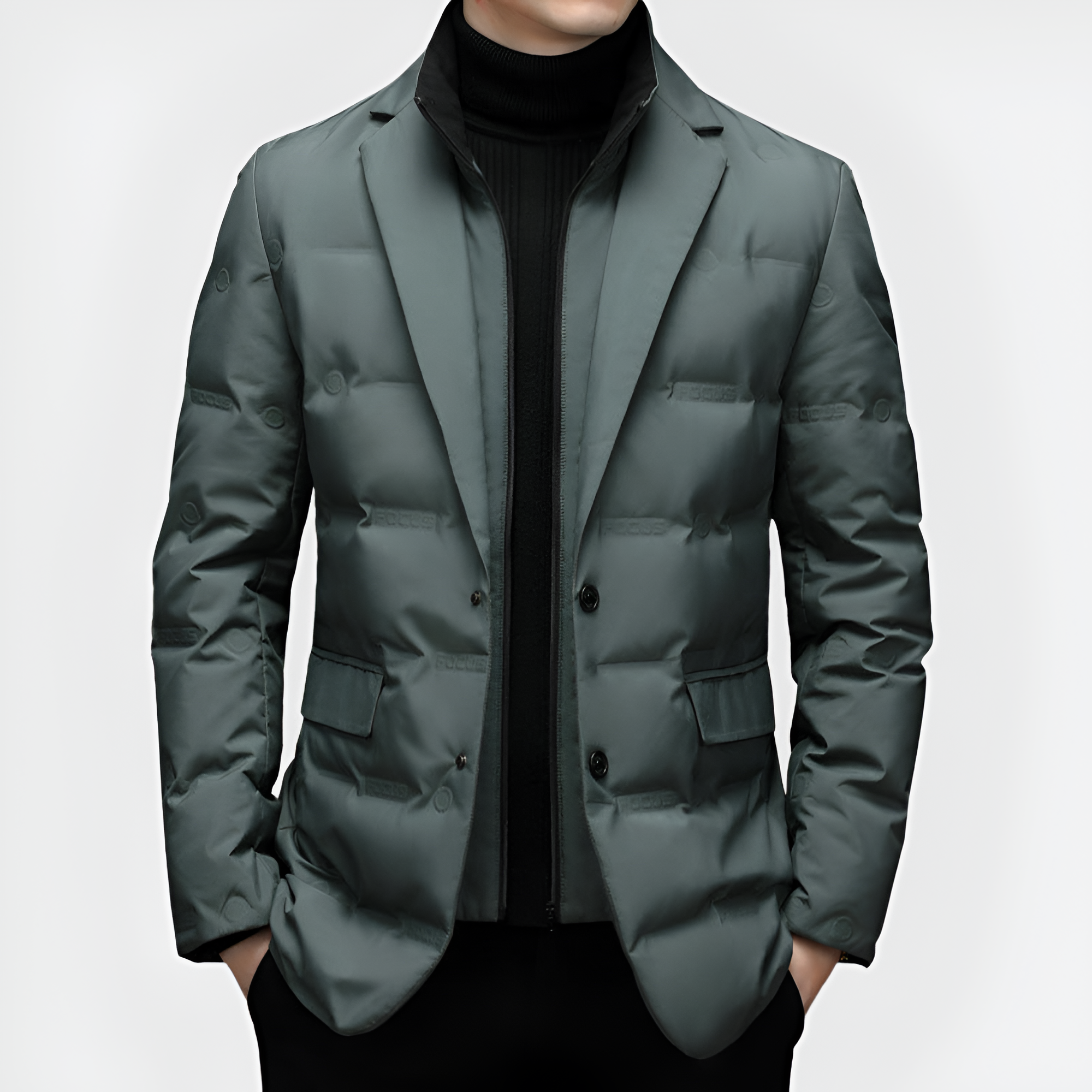 Men's Insulated Padded Blazer Jacket - Formal Business Casual