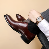 Men's Pointed Toe Lace Up Oxford Shoes - Formal Wear