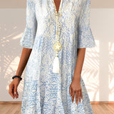 Women's Tunic Dress Sleeve - Summer Beach Wear
