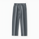 Men's Elastic Waist Pleated Trousers - Office Wear