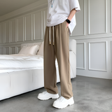 Men's Drawstring Wide Leg Pants - Casual Wear
