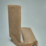 Women's Suede Folded Stiletto Boot - Date Night