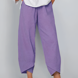 Women's Tulip Hem Wide Leg Trousers - Casual Everyday Wear