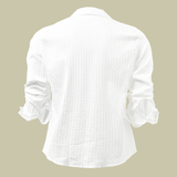 Men's Button Down Shirt Vertical Ribbed Slim Fit - Vacation Wear