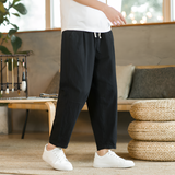 Men's Loose Fit Drawstring Trousers - Casual Wear