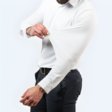 Men's Dress Shirt Slim Fit Four Way Stretch - Office Wear