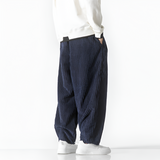 Men's Wide Leg Corduroy Trousers - Casual Everyday Wear