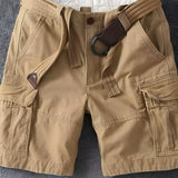 Men's Belted Cargo Shorts - Summer Casual Wear