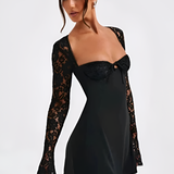 Women's Backless Lace-Up Mini Dress - Date Night