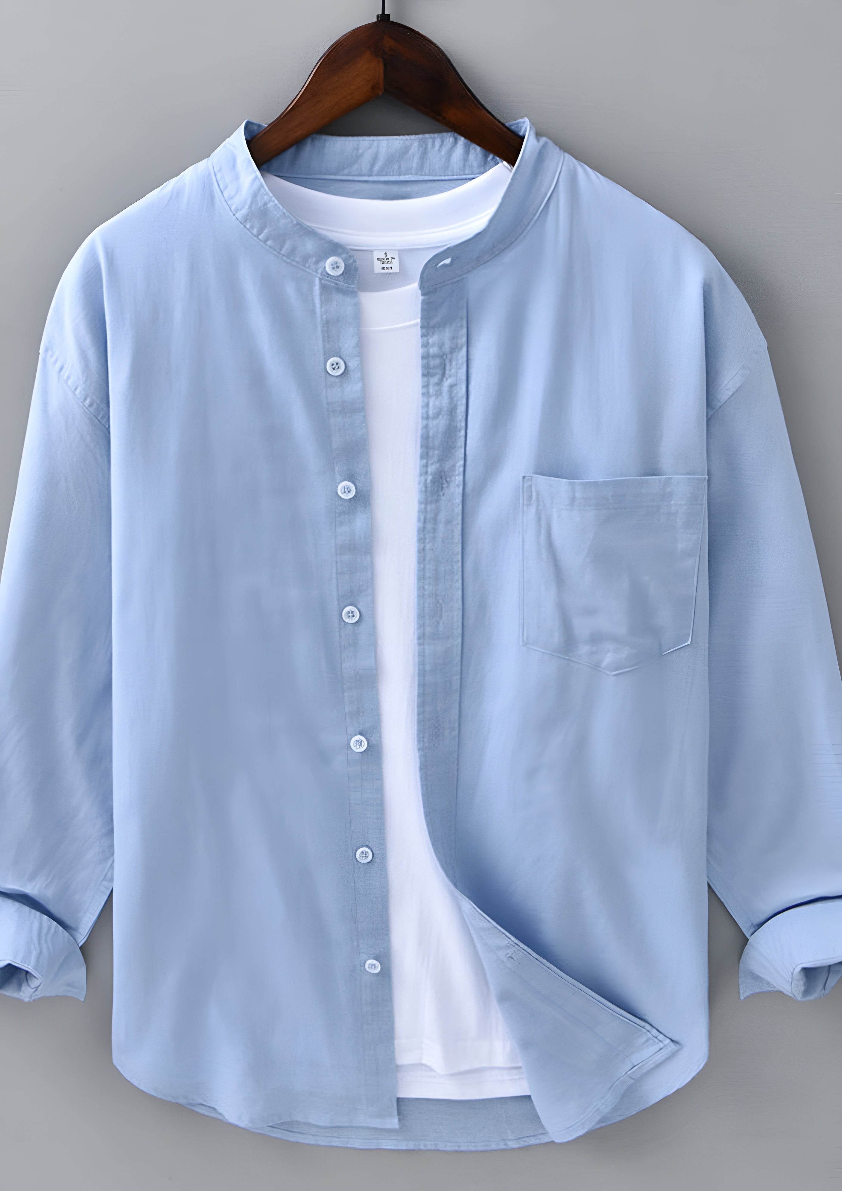 Men's Long Sleeve Button Down Shirt - Summer Casual Wear