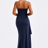 Women's Strapless Ruched Maxi Dress - Evening Wear