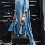Women's Tiered Maxi Dress - Casual Wear