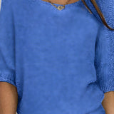 Women's Pullover Knitted Dolman Top - Summer Wear