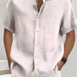 Men's Button Down Collared Shirt - Summer Casual Wear