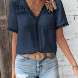 Women's Short Sleeve Blouse - Casual Summer Wear