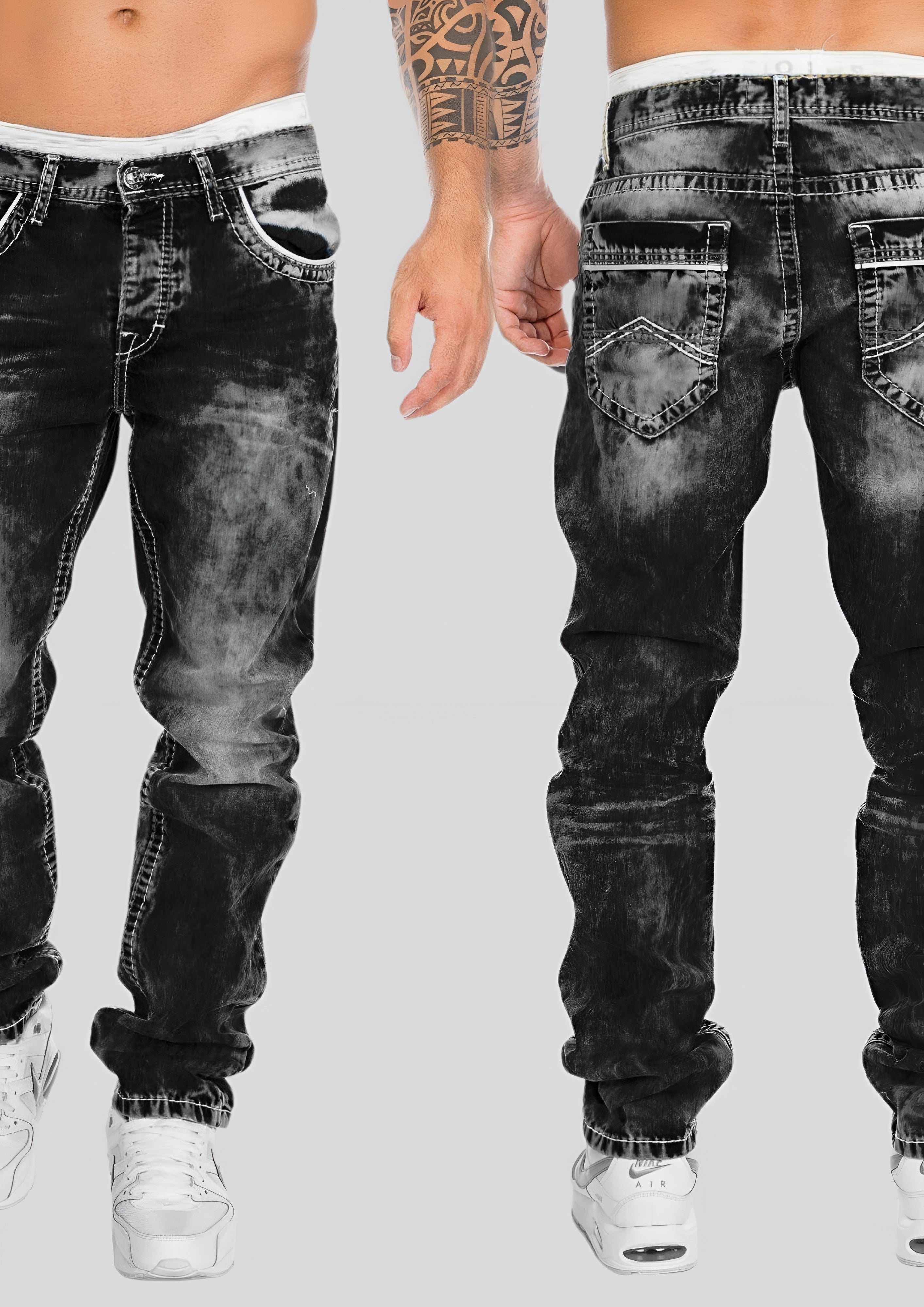 Men's Slim-Fit Jeans - Street Wear