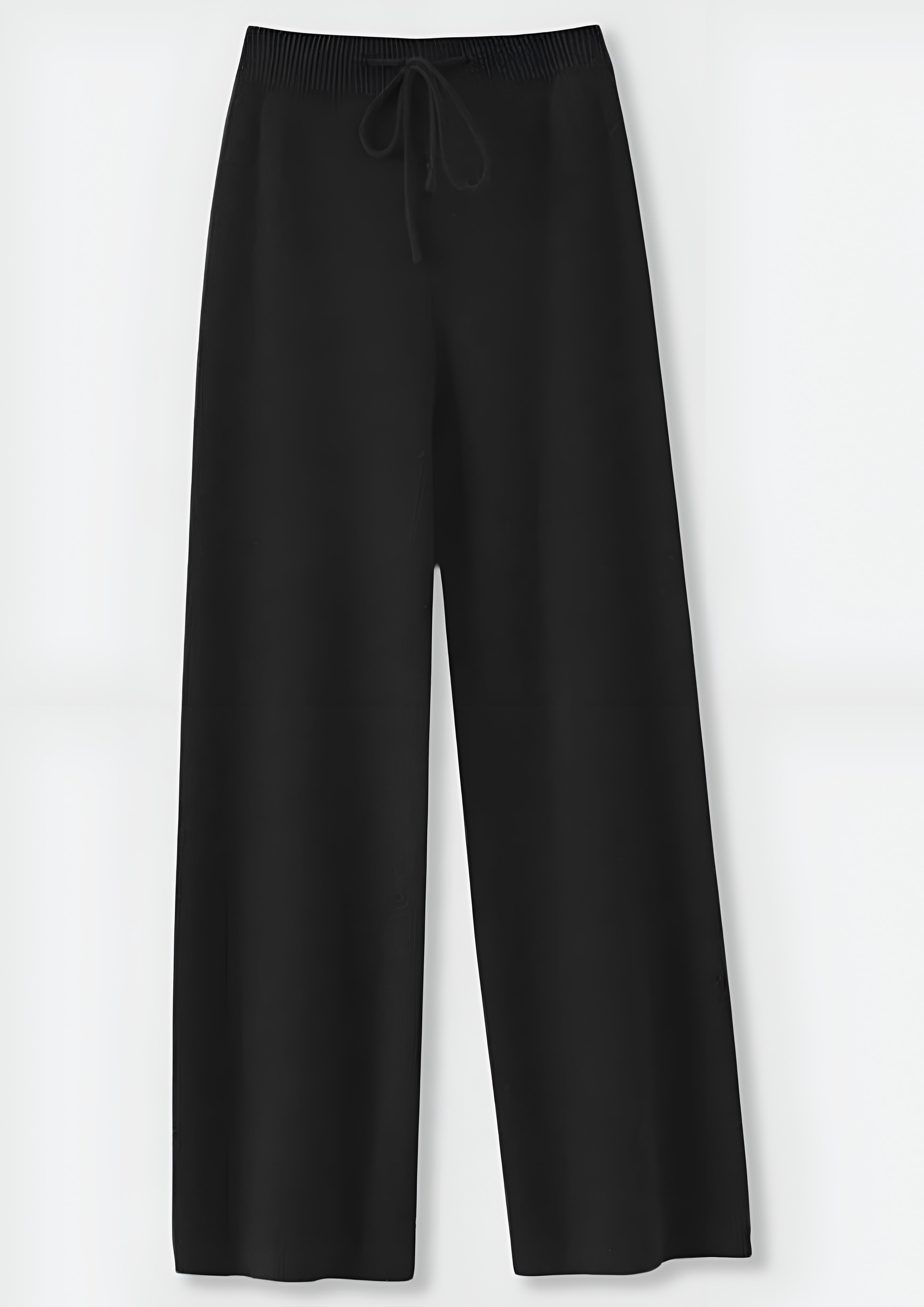 Women's Pleated Wide Leg Pants - Casual Loungewear