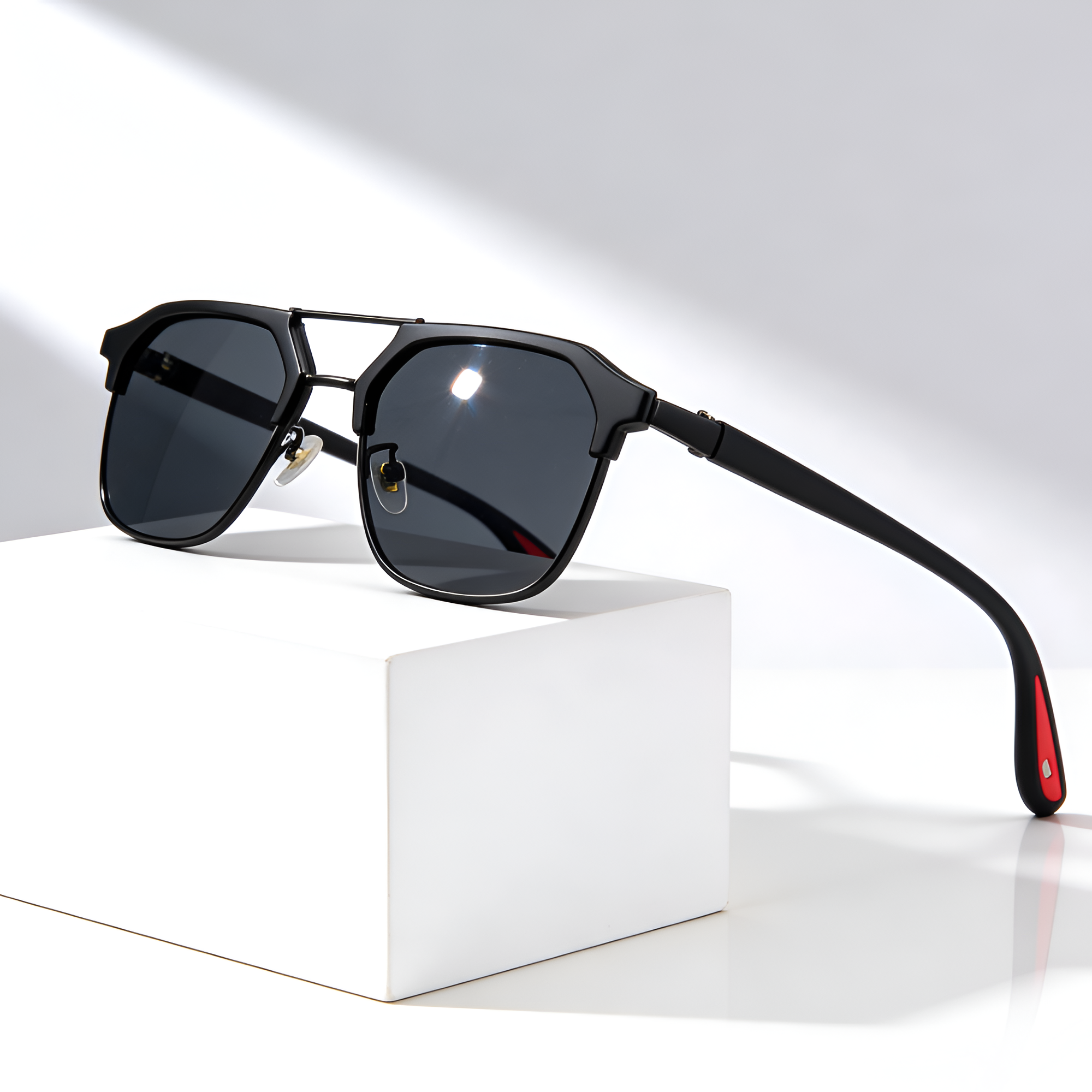 Men's Geometric Frame Polarized Sunglasses - Outdoor Driving