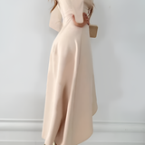 Women's V-Neck Long Sleeve Sheath Dress - Evening Wear