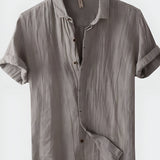 Men's Button Down Shirt - Summer Casual Wear