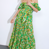 Women's Floral Puff Sleeve Maxi Dress - Summer Garden Party