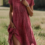 Women's Polka Dot Tunic Dress - Casual Wear
