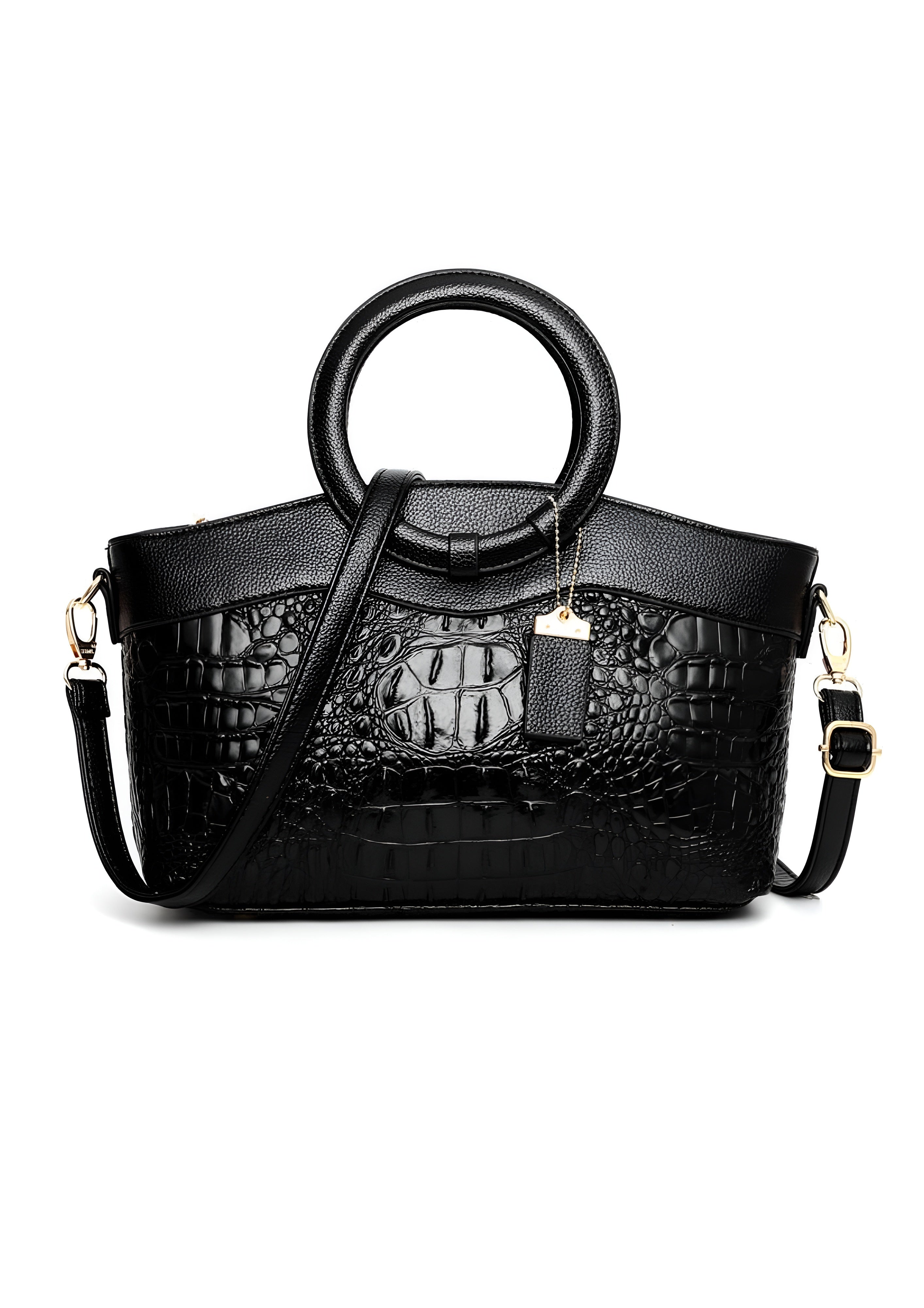 Women's Vintage Leather Handbag - Office Casual Wear