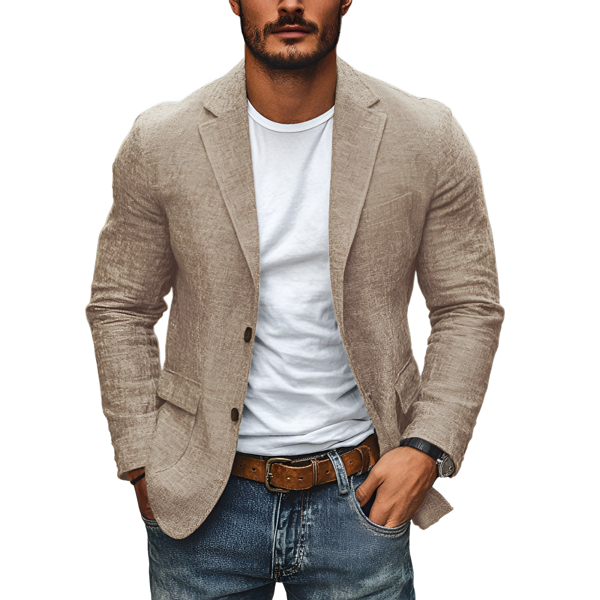 Men's Slim Fit Textured Blazer - Casual Social Wear