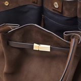 Women's Suede Finish Tote Bag - Work And Travel