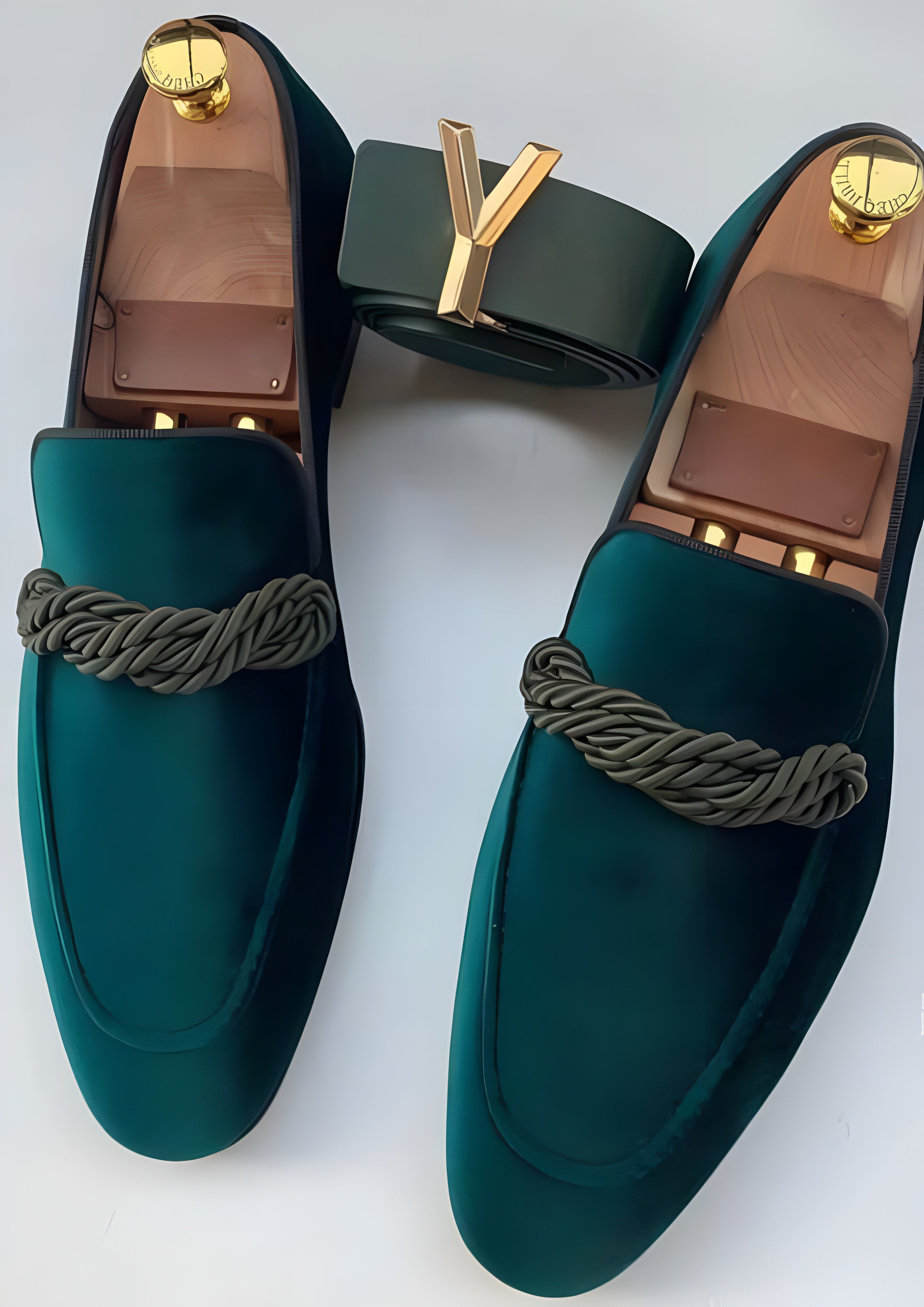 Men's Faux Leather Loafers - Casual Office Wear