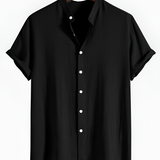 Men's Two Piece Set Short Sleeve Band Collar - Casual Wear