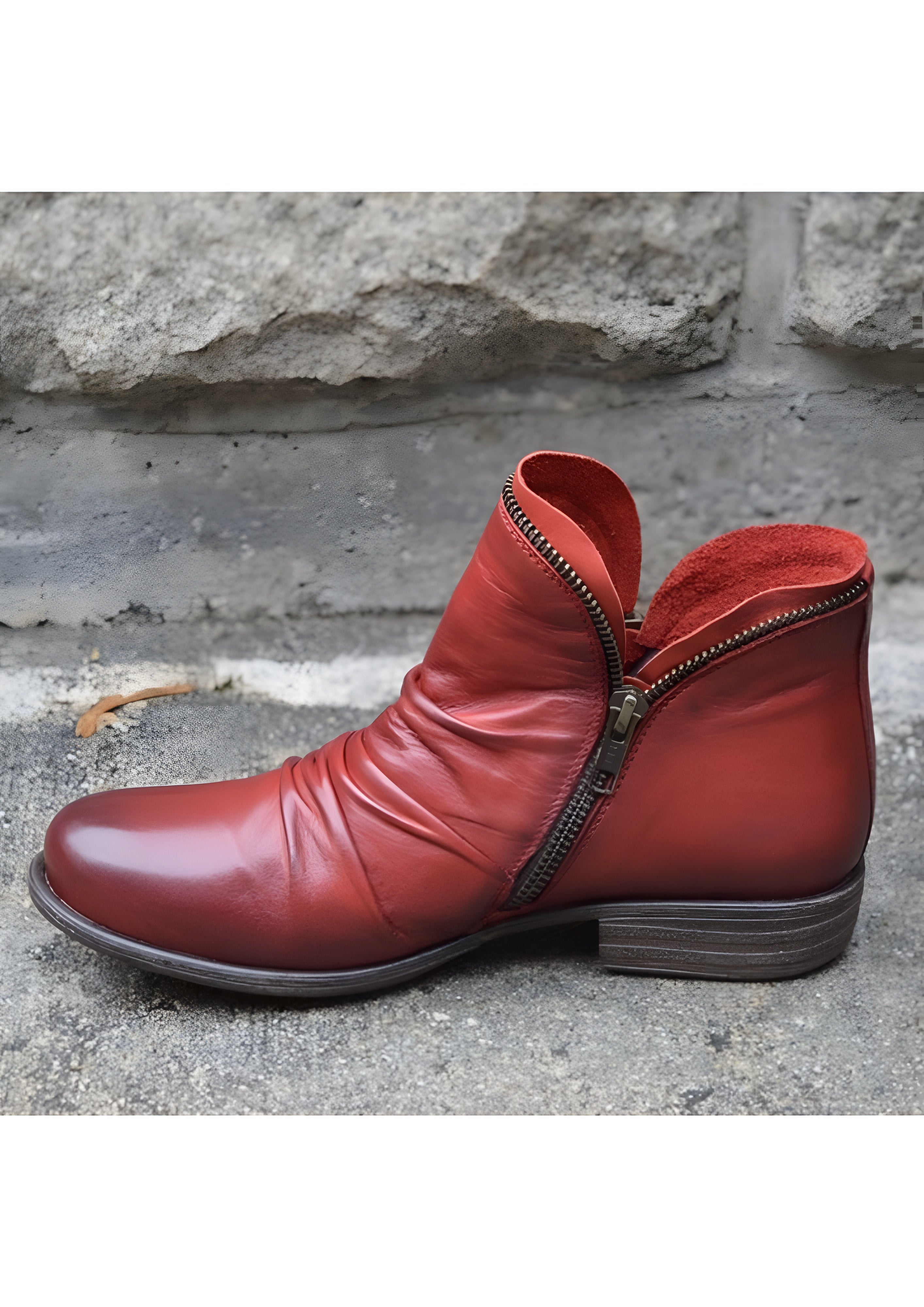 Women’s Leather Ankle Boots - Autumn Outdoor Wear