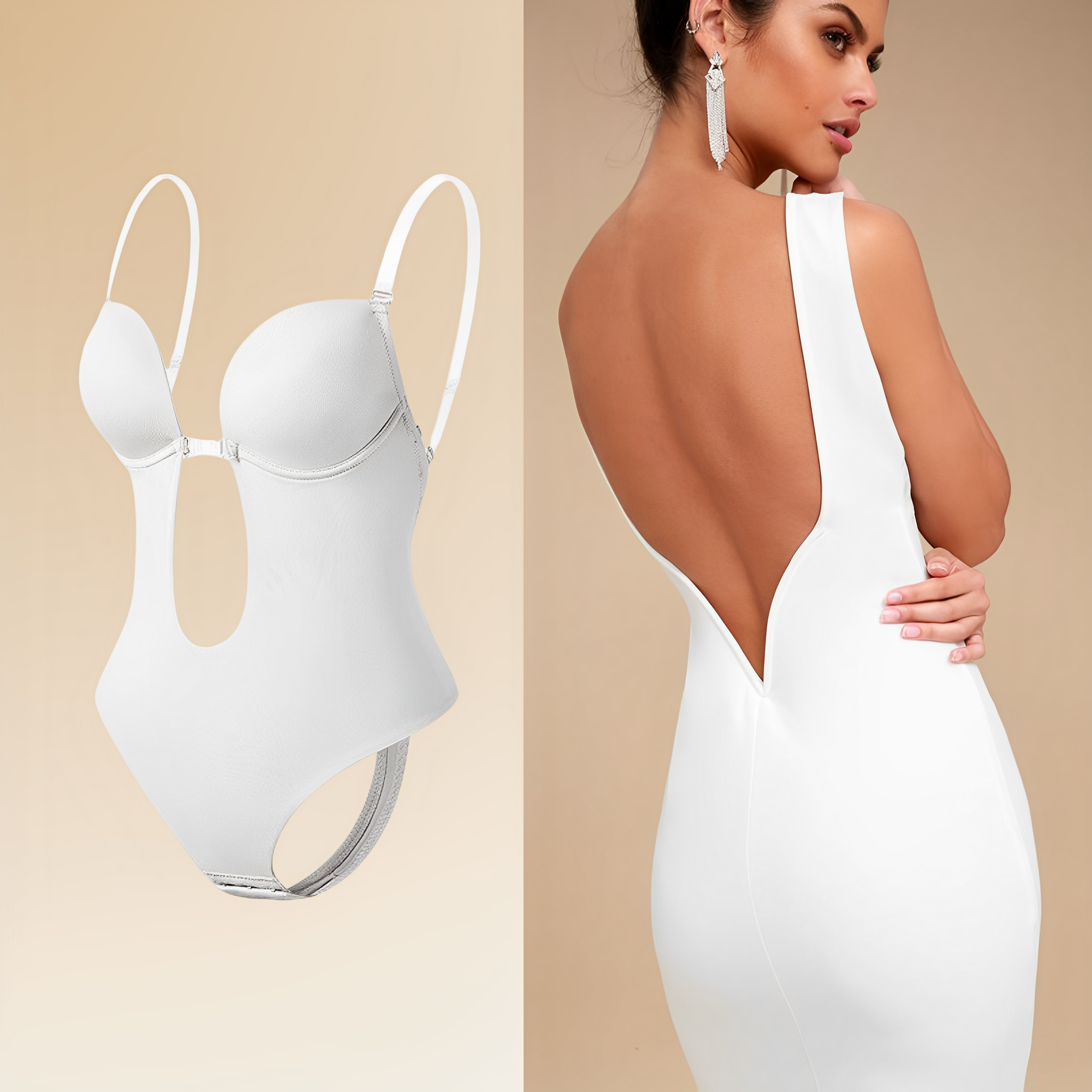 Women's Bodysuit Backless Plunge - Evening Wear