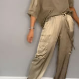 Women's Cargo Two Piece Lounge Set - Casual Chic