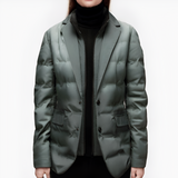 Women's Quilted Blazer Jacket - Professional Commute