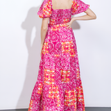 Women's Smocked Waist Tiered Maxi Dress - Summer Outing