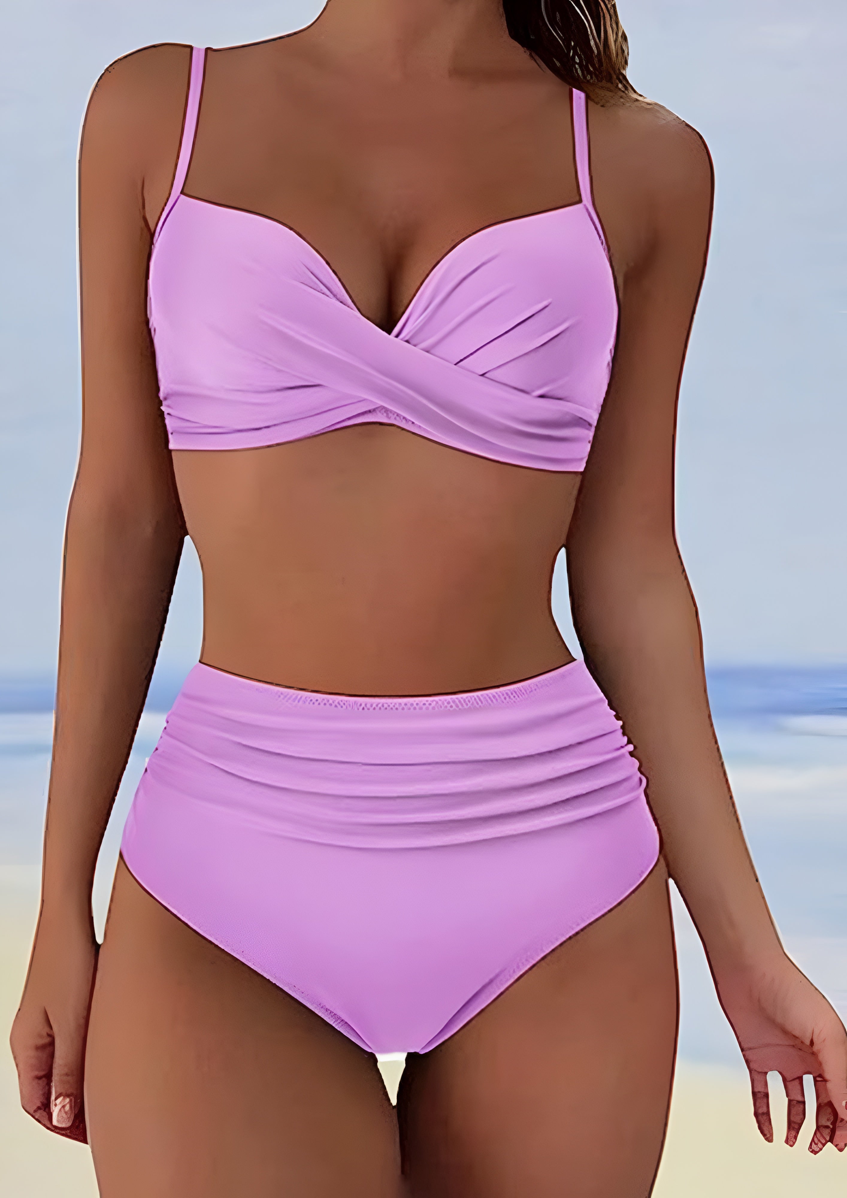 Women's Two Piece High Waisted Bikini - Summer Swimwear