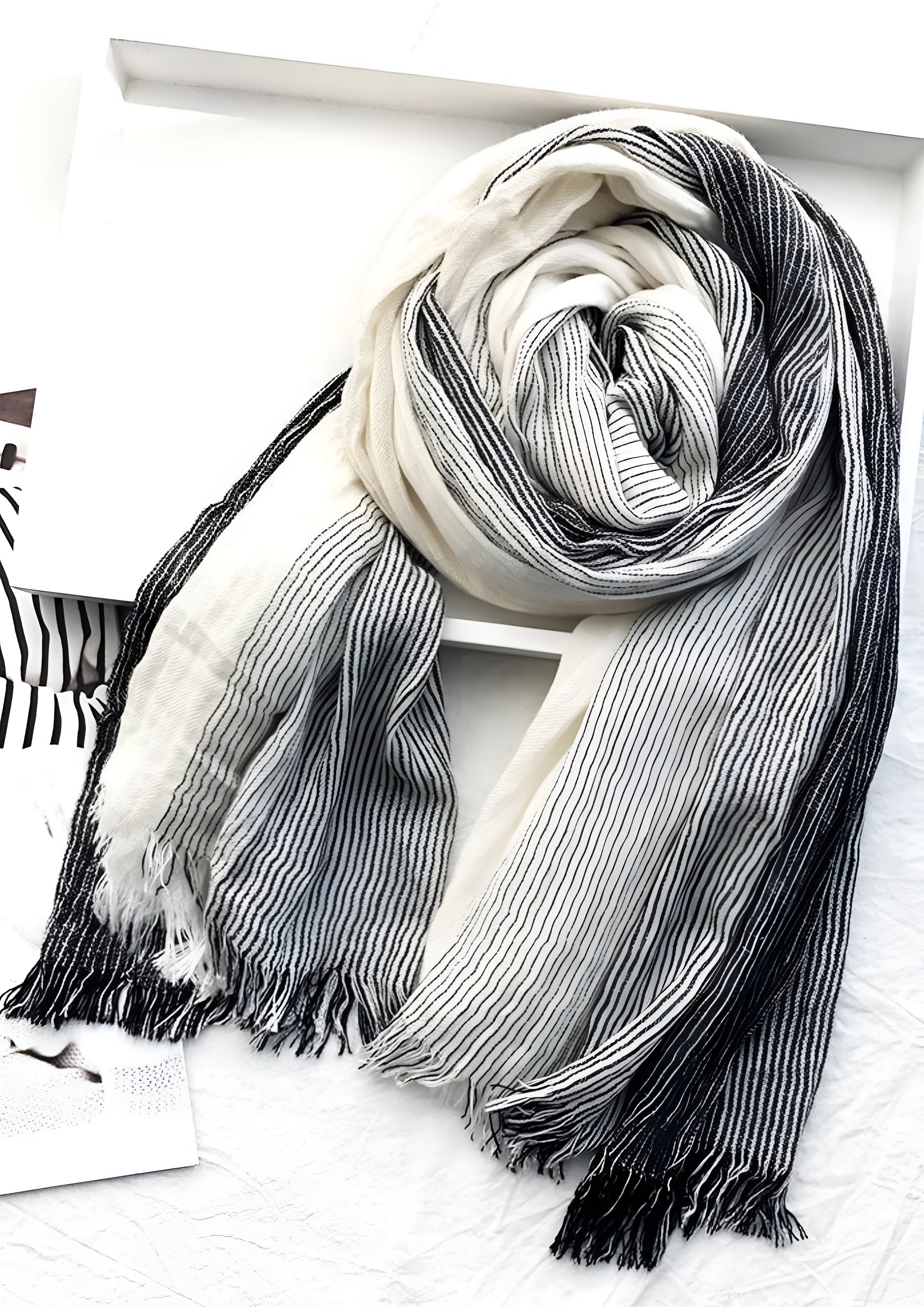 Women's Striped Scarf - Year Round Wear
