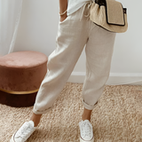 Women's  Drawstring Striped Solid Casual Pants - Beach Vacation