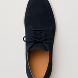 Men's Suede Finish Lace Up Oxford Shoes - Smart Casual