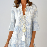 Women's Tunic Dress Bell Sleeve - Summer Resort Wear