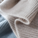 Women's Cable Knit Turtleneck Sweater - Casual Winter Wear
