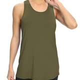 Women's Racerback Longline Tank Top - Athletic Wear