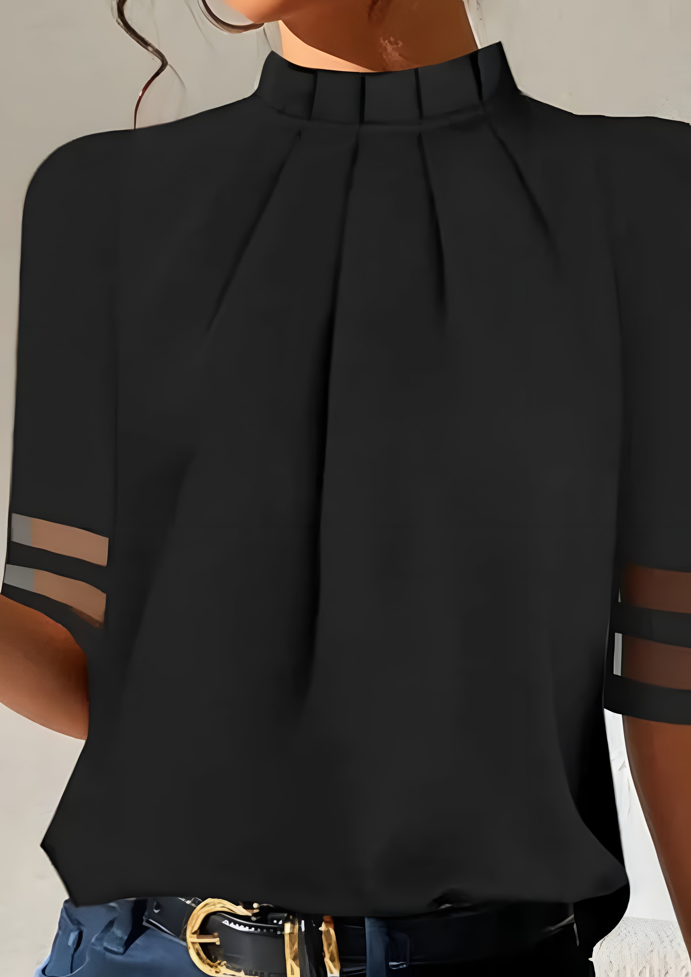 Women’s Pleated Blouse - Casual Wear
