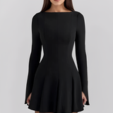 Women's Long Sleeve Fit Flare Dress - Cocktail Party