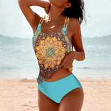 Women's Tankini Swimsuit Two Piece - Beach Wear