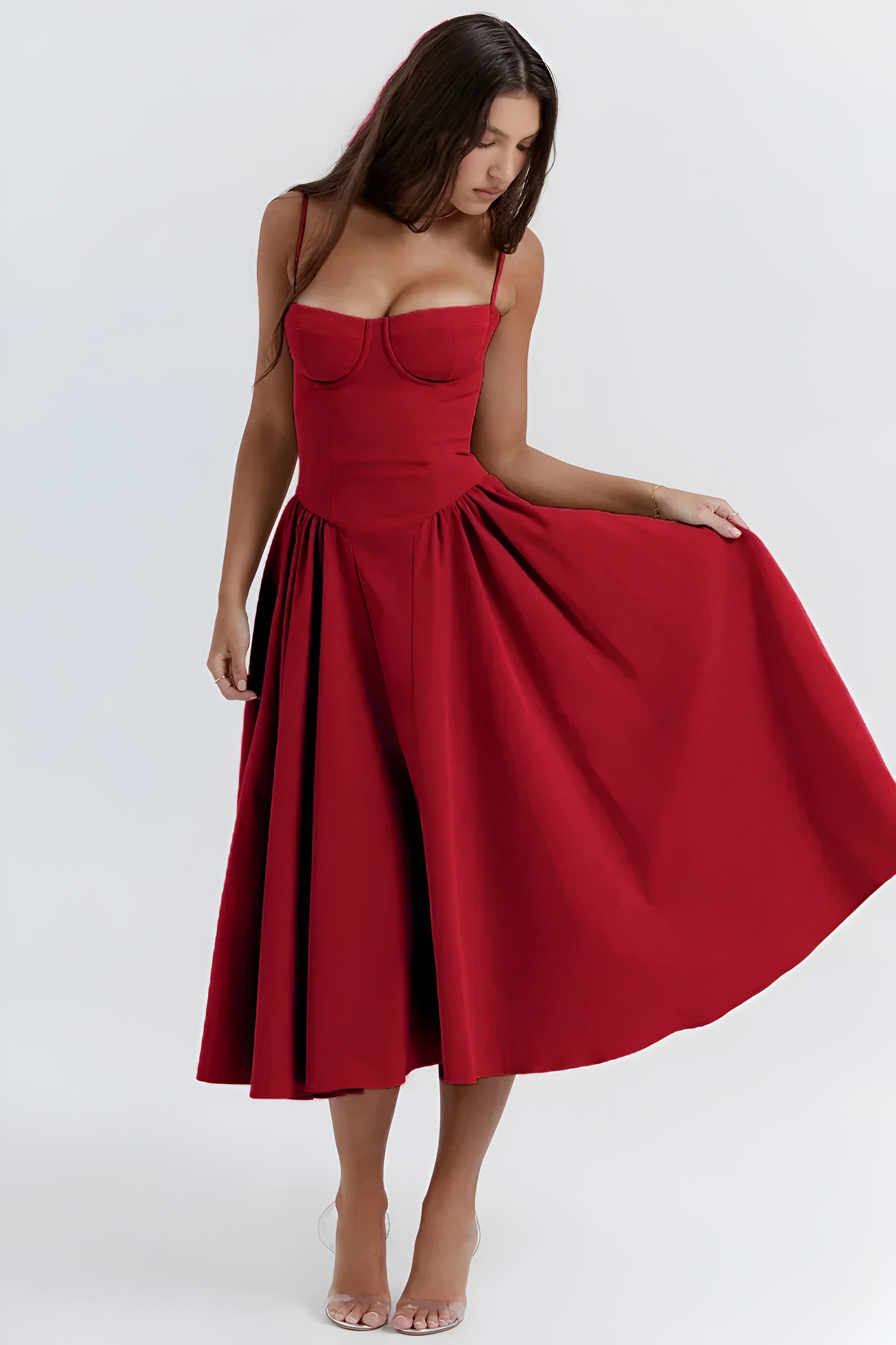 Women's Midi Dress Corset Skirt - Date Night