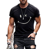 Men's Graphic T-Shirt Smiley Face Short Sleeve - Streetwear